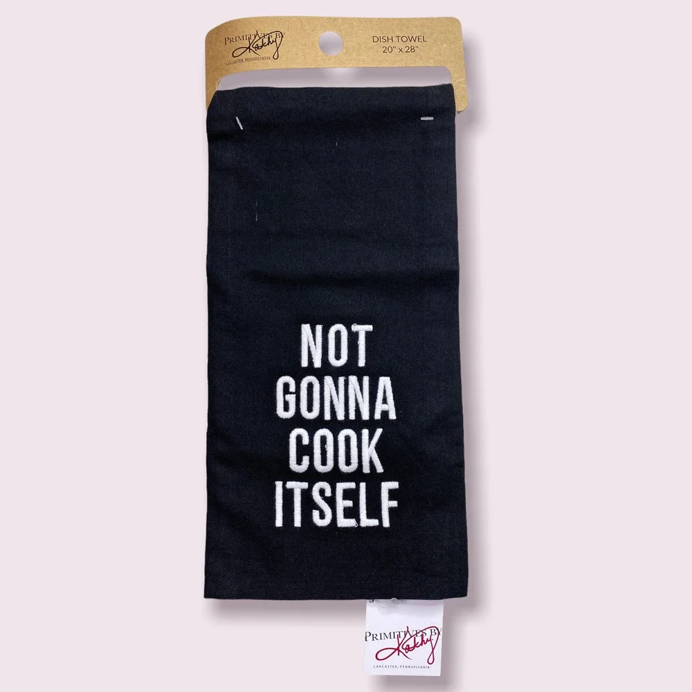 Not Gonna Cook Itself Kitchen Dish Towel Grill Cookout Father's Day Gift Idea - Picture 4 of 5